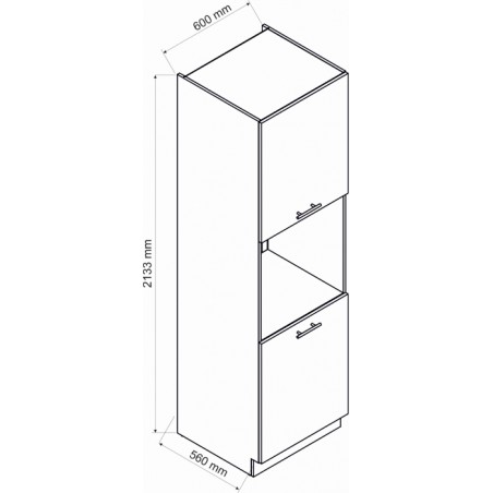 BONO Szafka dolna D60PK/2133 P/L-PIEKARNIK