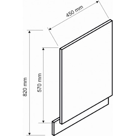 BONO Front zmywarki FR ZM 45 PO-PANEL ODKRYTY