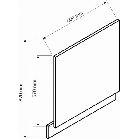 ZOYA Front zmywarki FR ZM 60 PO-PANEL ODKRYTY