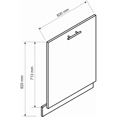 ZOYA Front zmywarki FR ZM 60 PU-PANEL UKRYTY