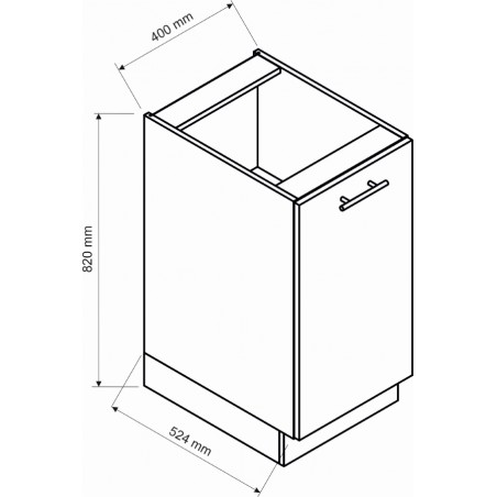 OSCAR Szafka dolna D40 P/L