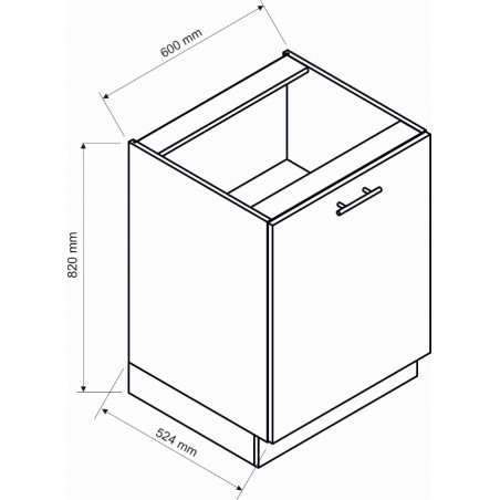 OSCAR Szafka dolna D60 P/L